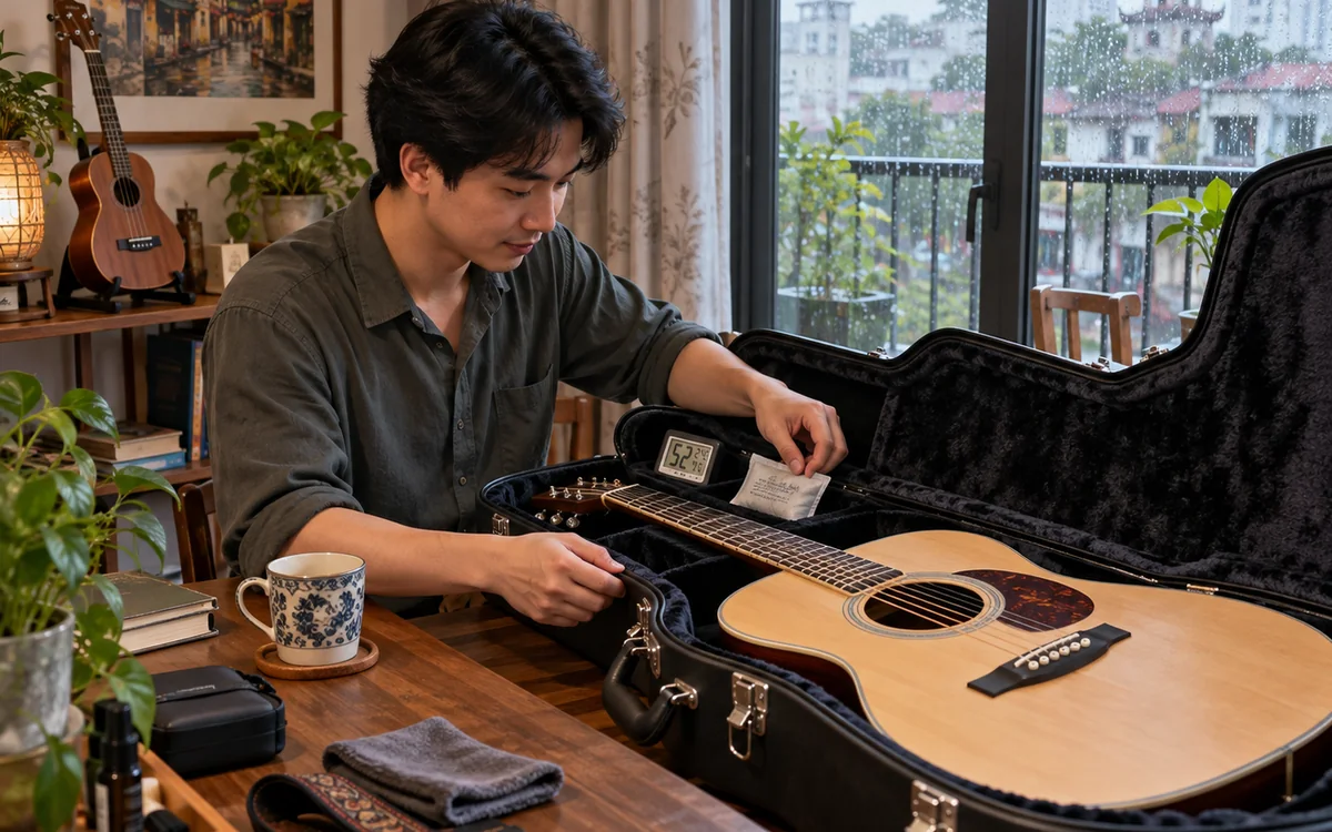 Cách bảo quản guitar trong mùa mưa ẩm tại TP. Hồ Chí Minh