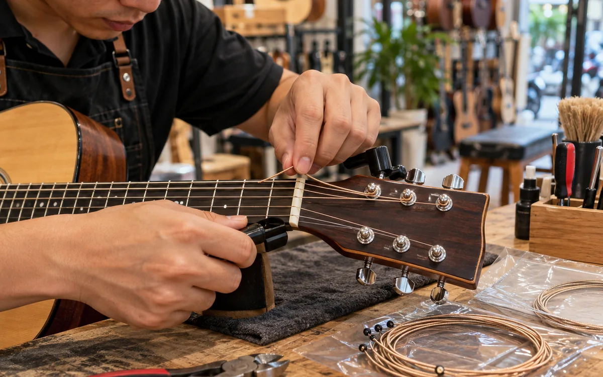 Khi nào cần thay dây guitar và cách chọn đúng loại dây