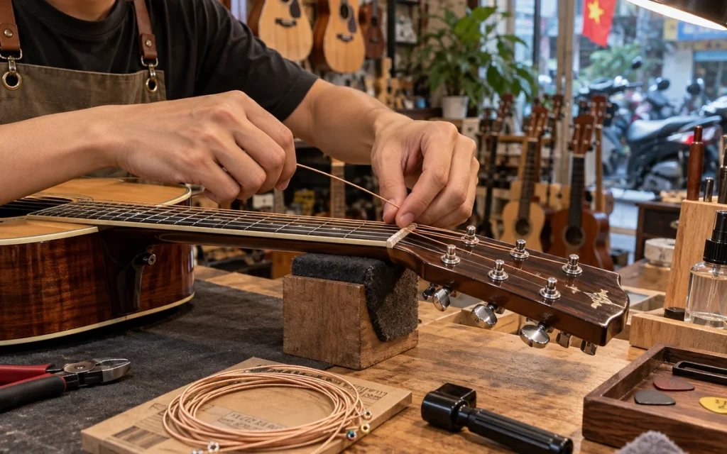 Khi nào cần thay dây guitar và cách chọn đúng loại dây